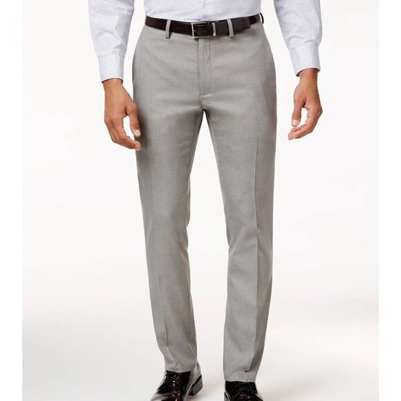NEW Haggar Men's Size 32x30 Super Flex Waistband Dress Pants Gray Straight Fit - Picture 1 of 7